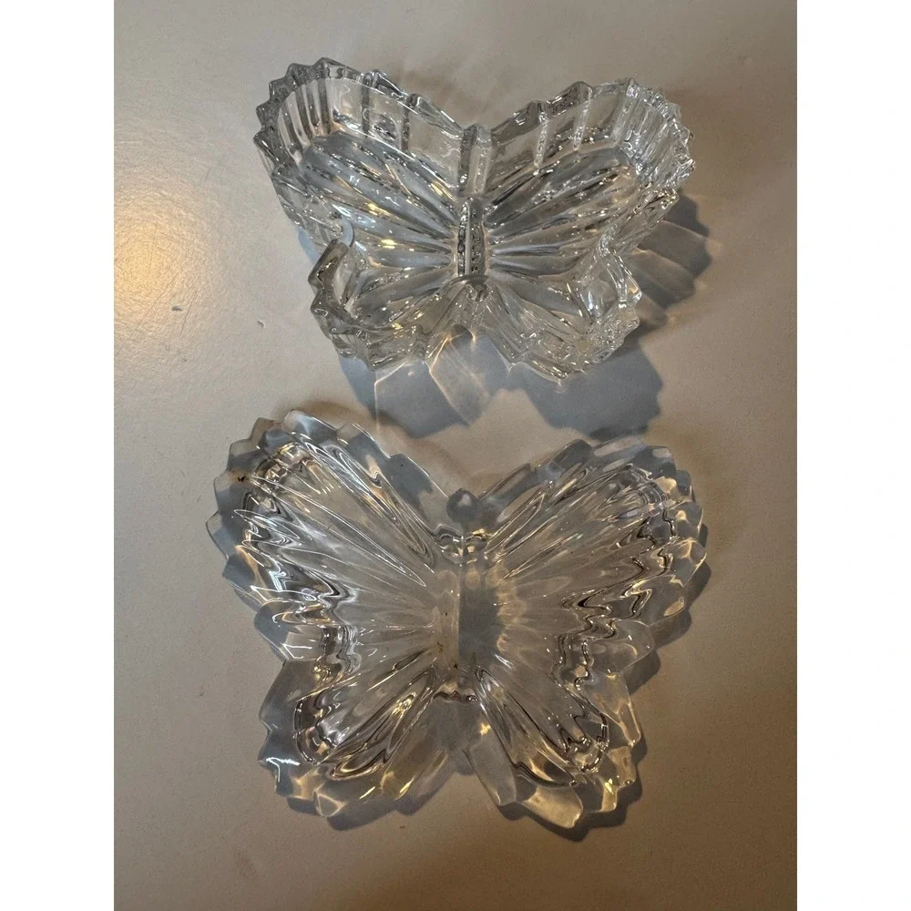 Mini Vintage‎ Gorham Crystal Butterfly Trinket Box